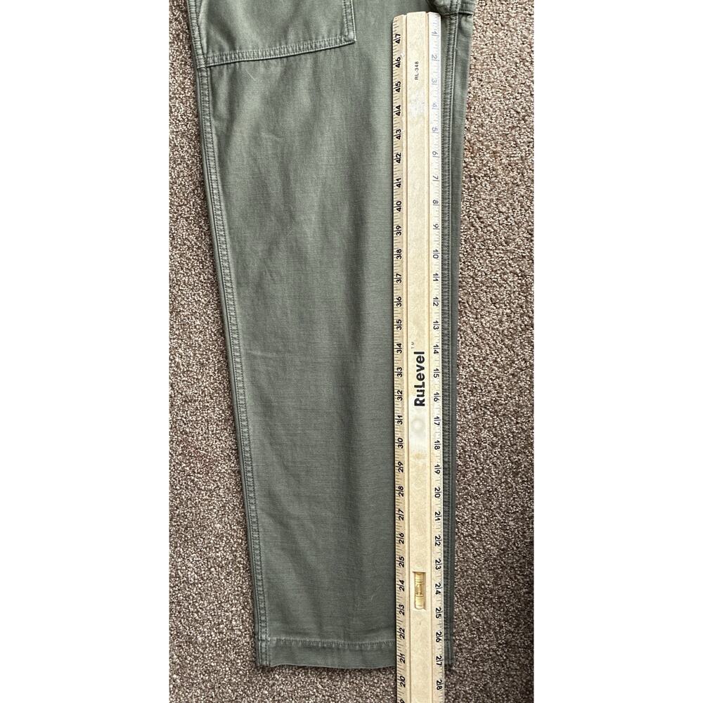 NWT Outerknown Sz 28 Olive Green Utility Military Organic Ctn Wide Leg Pockets - Picture 9 of 12